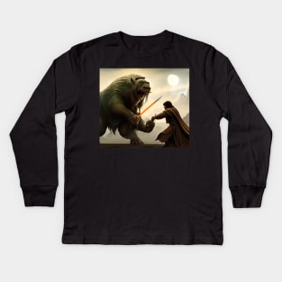 Appeasing kûd-dûkan - The Land beast Kids Long Sleeve T-Shirt